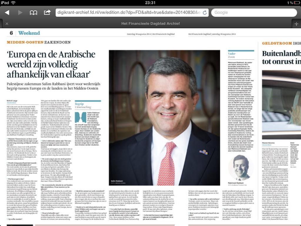 Interview with our Managing Director in the Dutch financial daily.